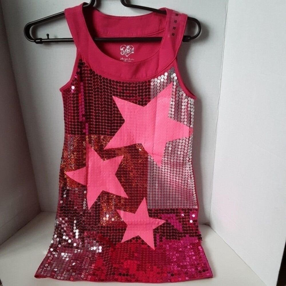 Justice Glitter Big Girl Sundress Sleeveless Birthday Dress size 10